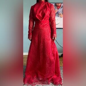 Red dress size for weddings or parties